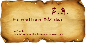 Petrovitsch Médea névjegykártya